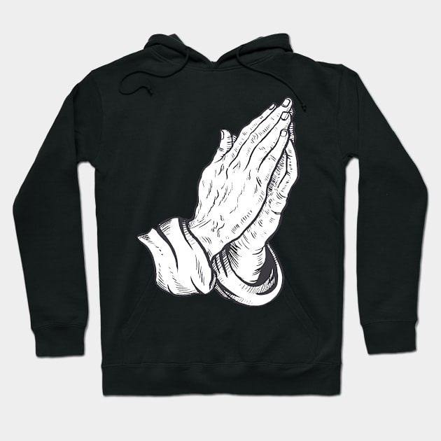 Handy Praying Christian Praying Hoodie by MzumO